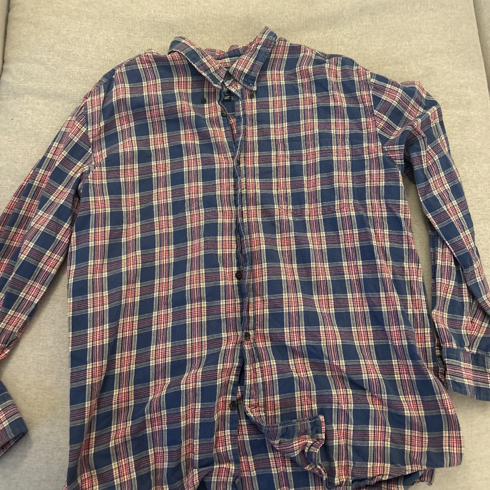 Red/Blue/White 2XL St. john’s Bay button up long sleeve